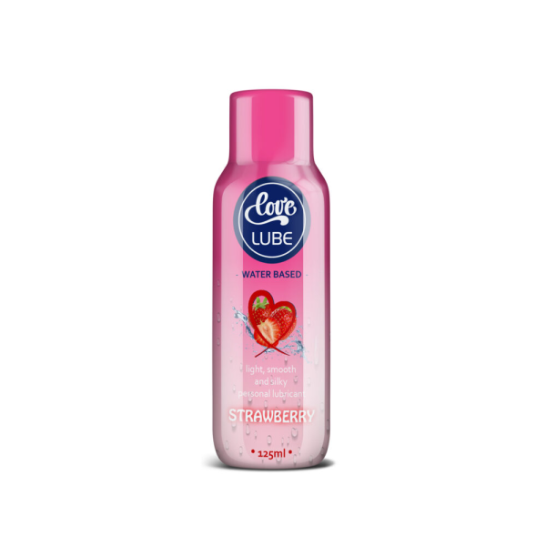 Love Lube Water Based Strawberry Lubricant 125ml